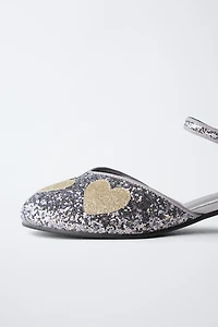 SPARKLY HEART HEELS