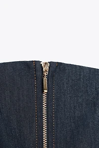 Z1975 DENIM BUSTIER TOP