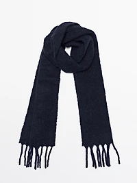 Écharpe à franges laine et alpaga