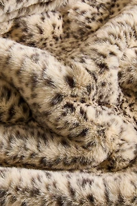 ANIMAL PRINT FAUX FUR BLANKET