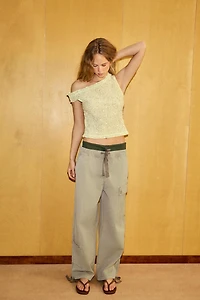 LACE-UP CARGO PANTS