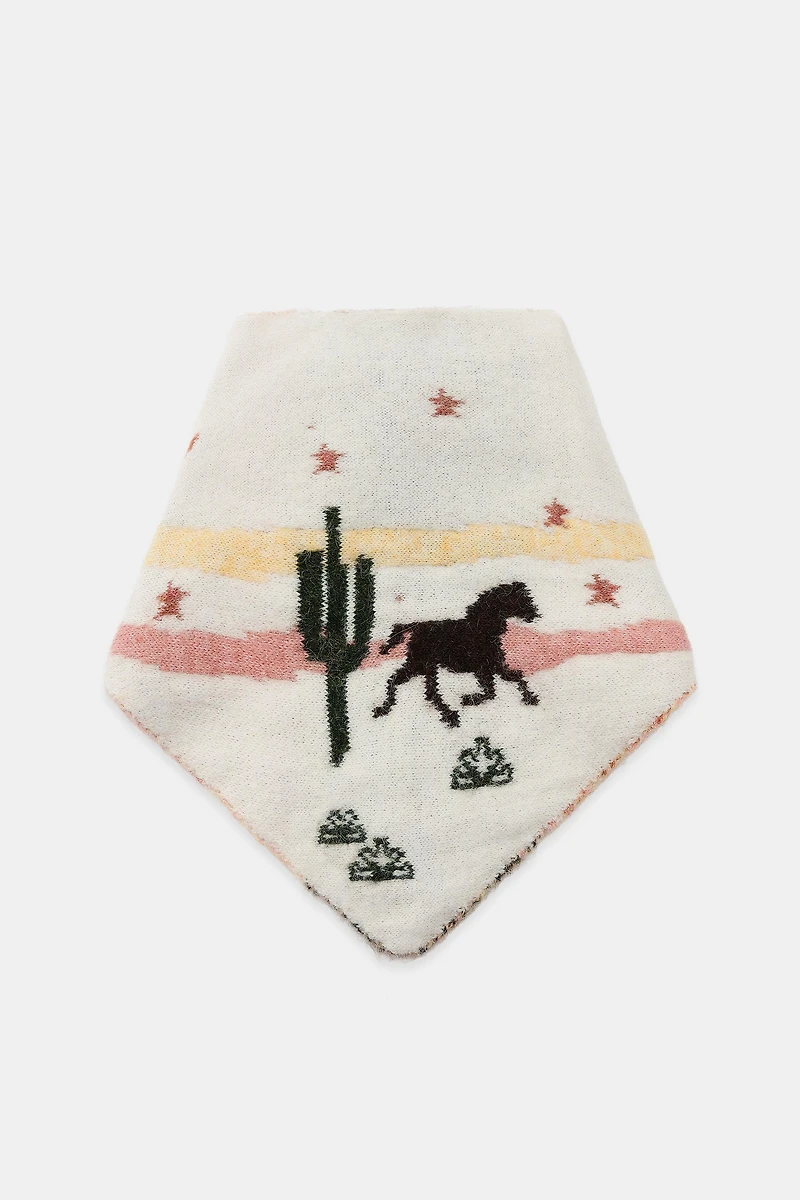 PRINTED KNIT BANDANA