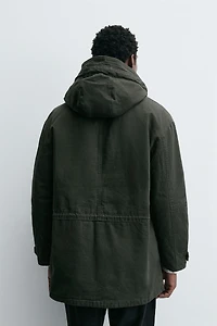 RELAXED FIT WASHED PARKA