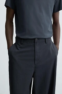 TEXTURED REGULAR FIT PANTS