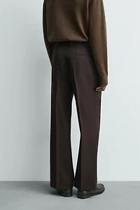 PANTALON FLARE FIT 100% LAINE