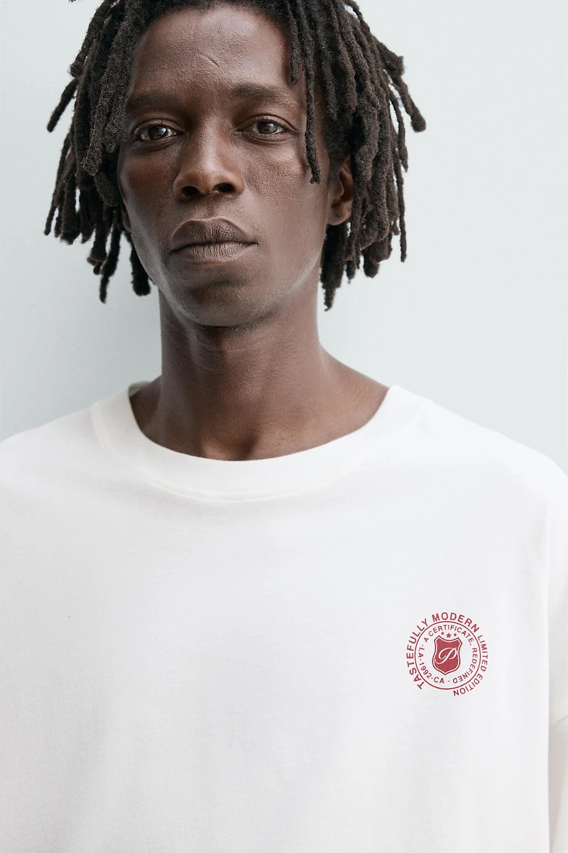 PRINTED TEXT T-SHIRT