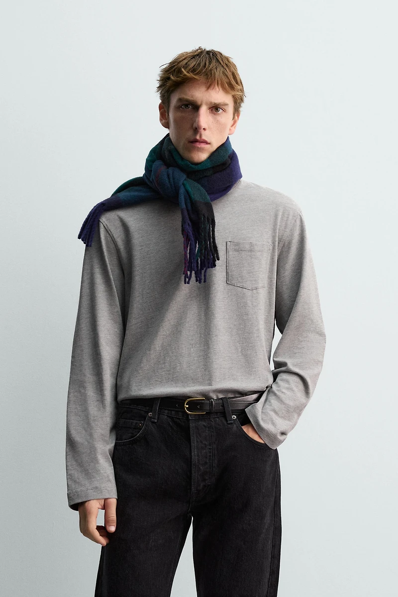 LONG SLEEVE POCKET T-SHIRT AARON LEVINE X ZARA