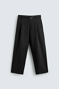 FLOWY BELTED PANTS