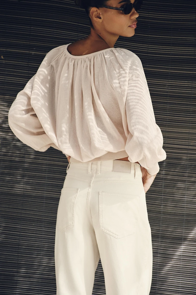 BOAT NECK KNIT BLOUSE