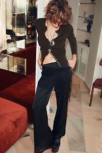SATIN PAREO LACE PANTS