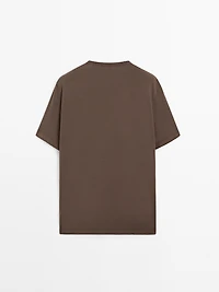 Distressed-effect short sleeve T-shirt