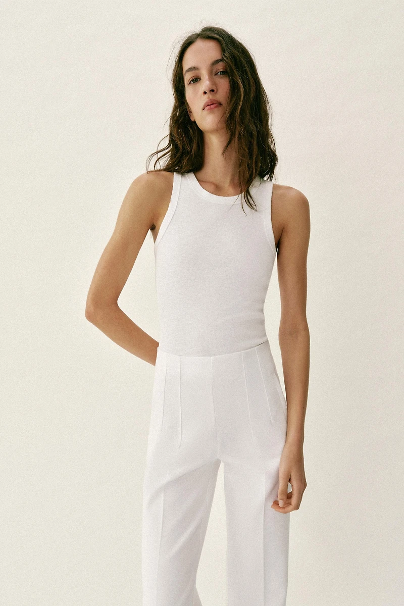 PANTALON TAILLE HAUTE ZIP DOS