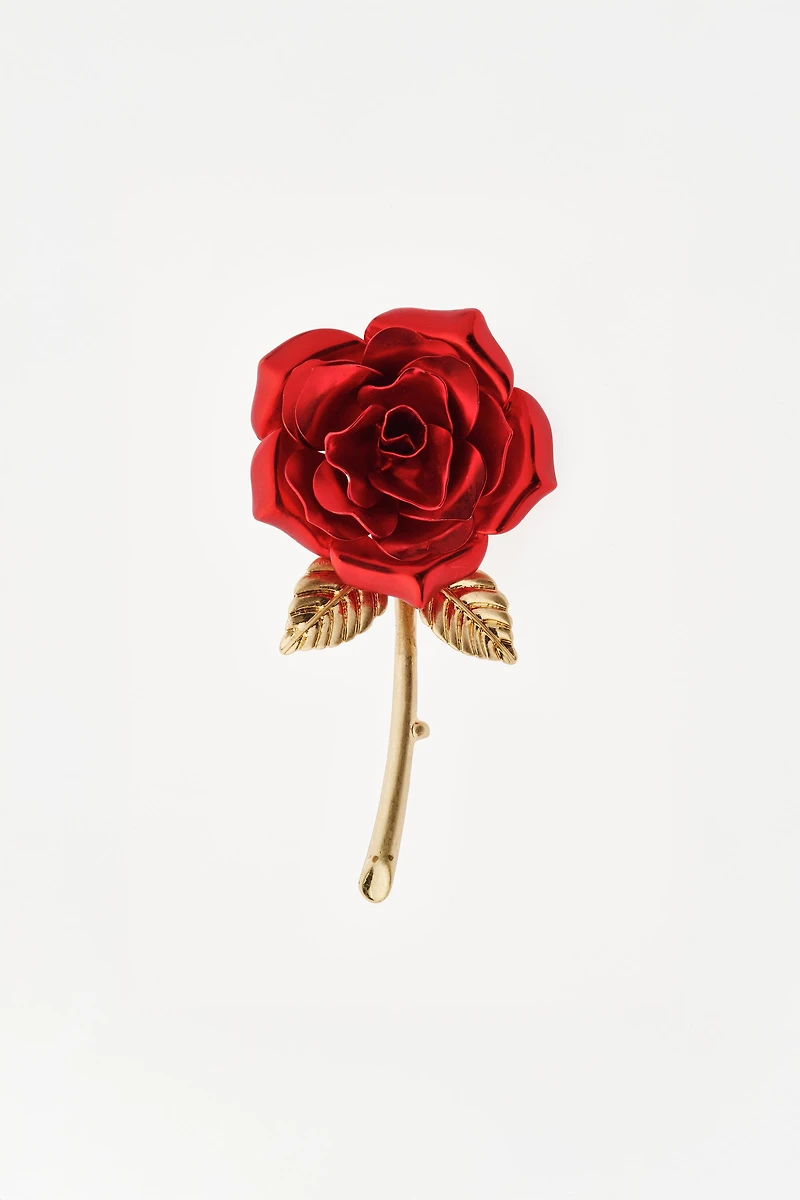 WILLY CHAVARRIA X ZARA METAL ROSE BROOCH