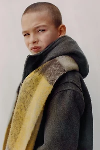 DUFFLE-COAT EN DRAP AVEC LAINE