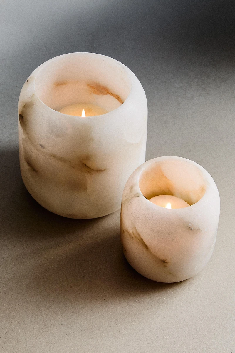 ALABASTER TEALIGHT HOLDER