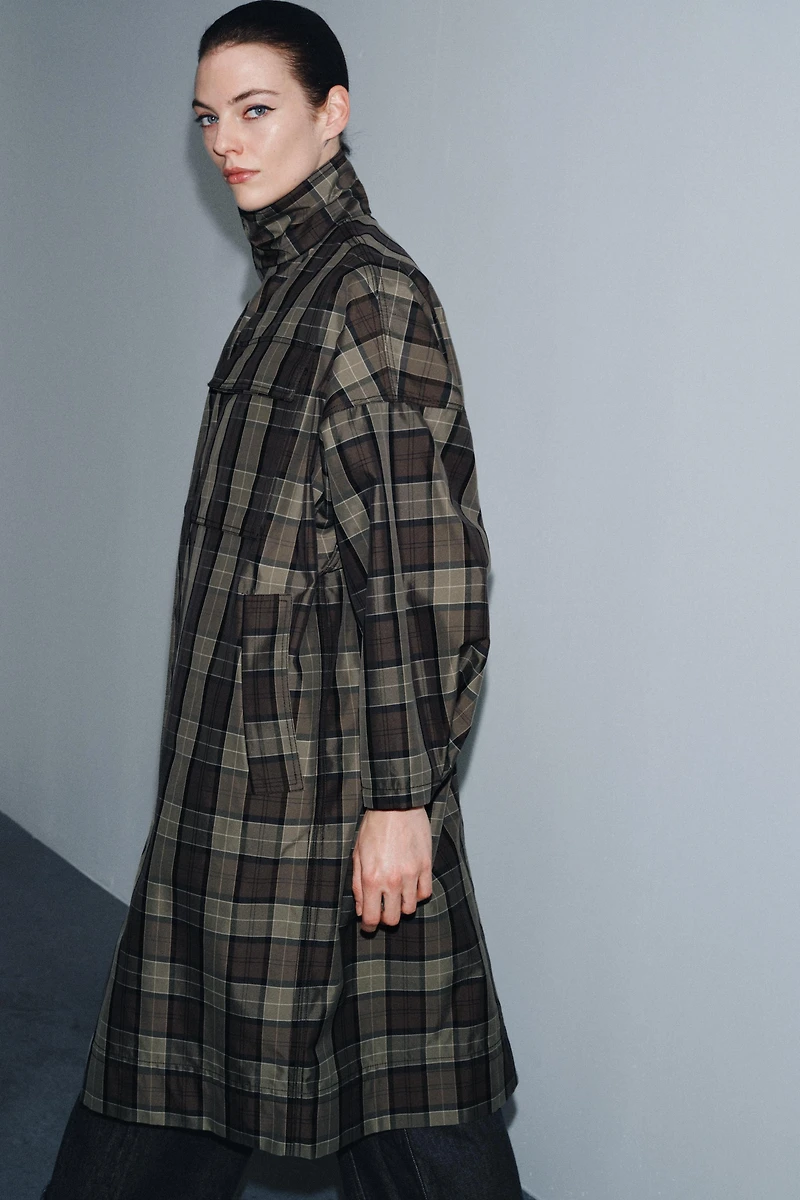 CHECKED TRENCH COAT ZW COLLECTION LIMITED EDITION