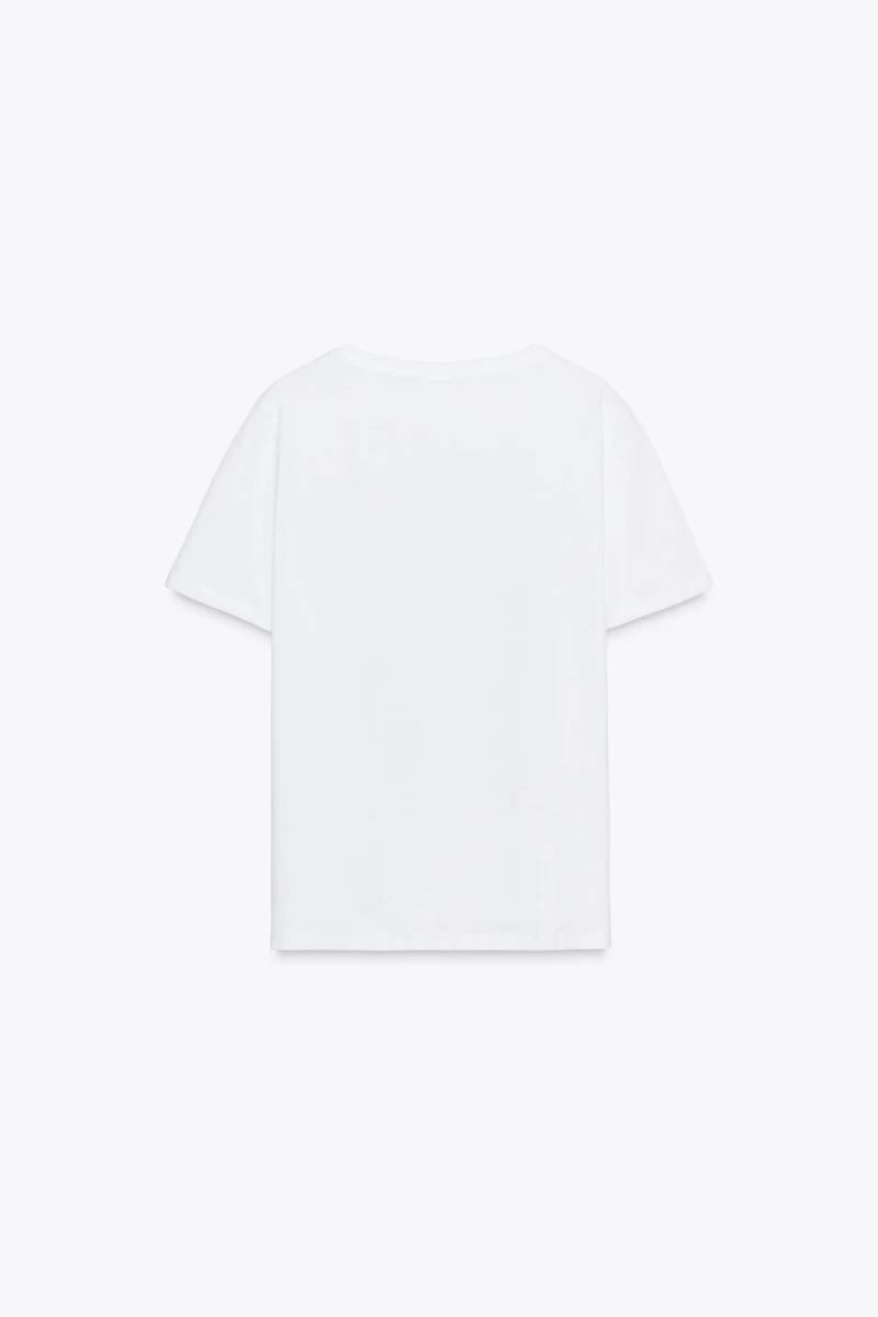 T-SHIRT AVEC ESTAMPILLAGE MÉTALLISÉ
