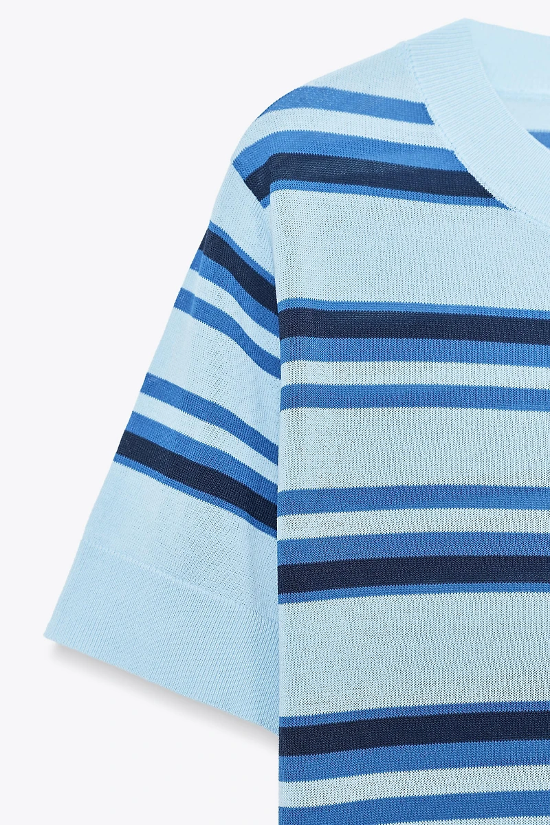 STRIPED KNIT TOP