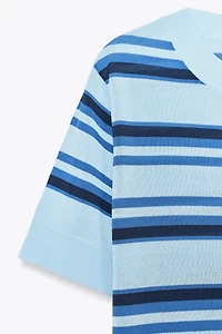 STRIPED KNIT TOP
