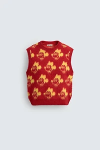 GILET EN MAILLE BROSSÉE MICKEY HARRY LAMBERT FOR ZARA X DISNEY