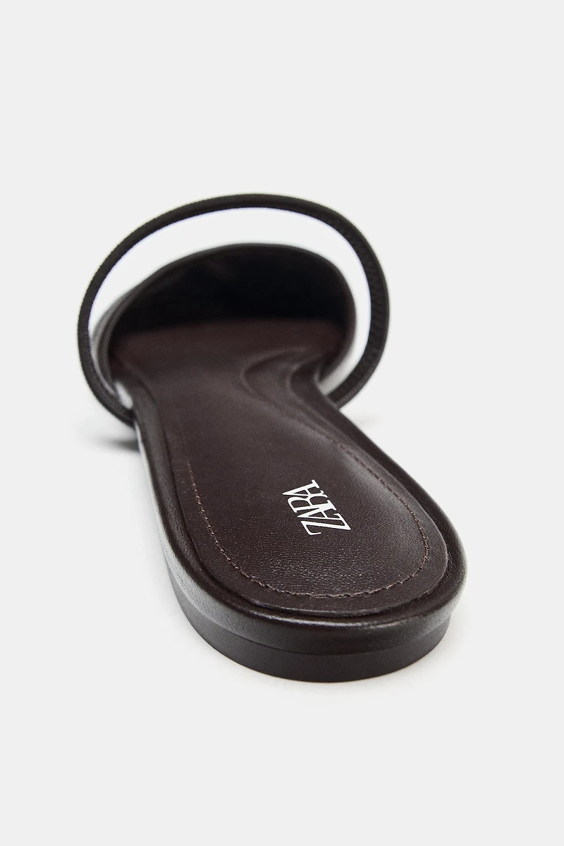 LEATHER SLINGBACK BALLET FLATS