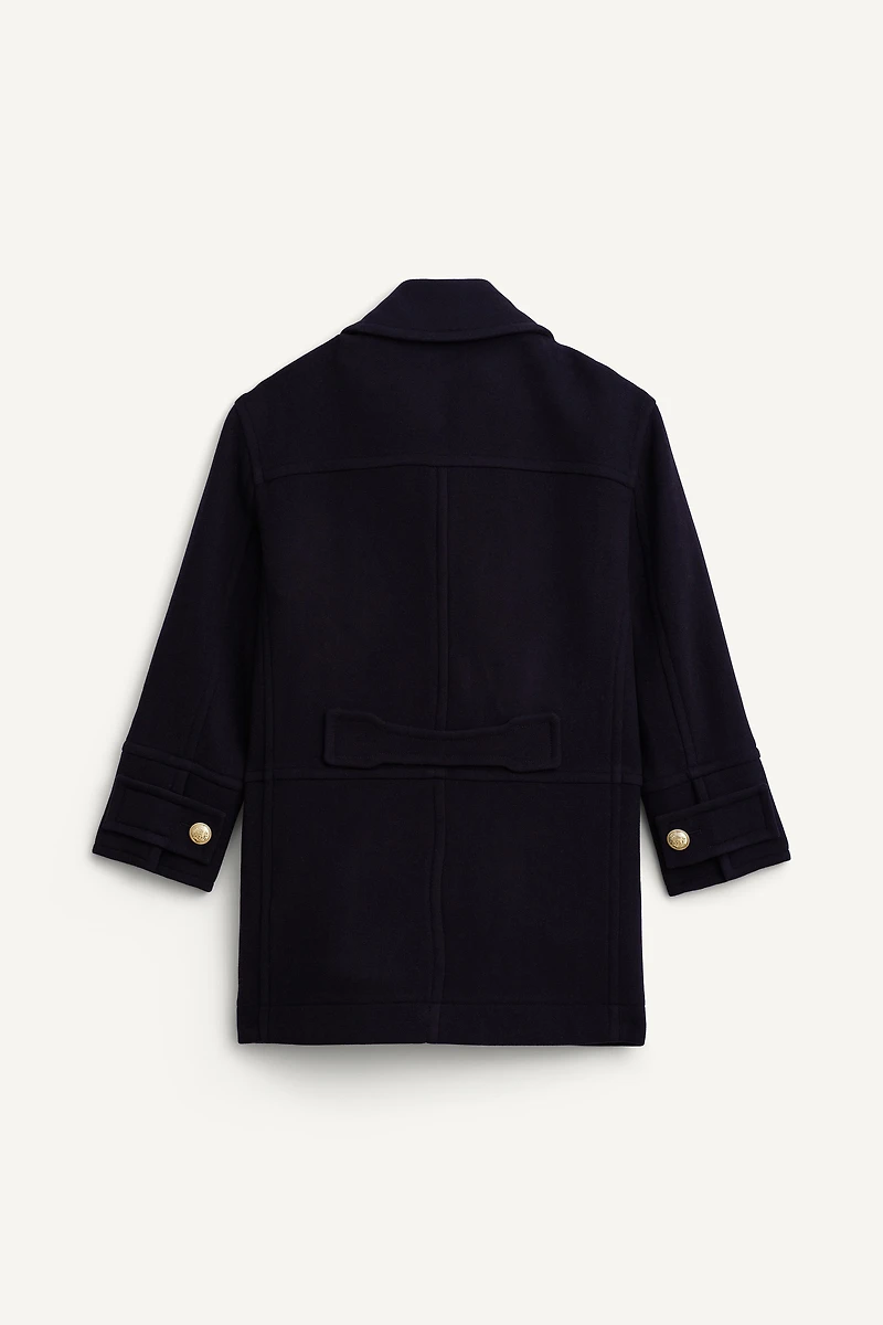 MANTEAU À BOUTONNAGE CROISÉ MÉLANGE DE LAINE ÉDITION LIMITÉE
