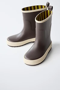 COLOR BLOCK RAIN BOOTS