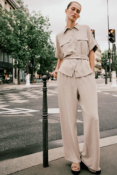 BELTED SAFARI SHIRT