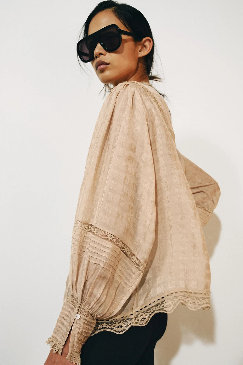 ZW COLLECTION EMBROIDERED ROMANTIC SHIRT