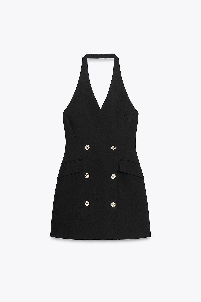 HALTER MINI BLAZER DRESS