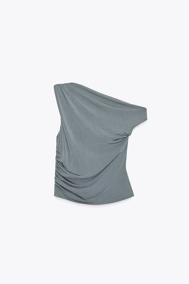 DRAPED CREPE TOP
