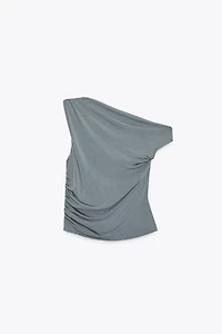 DRAPED CREPE TOP