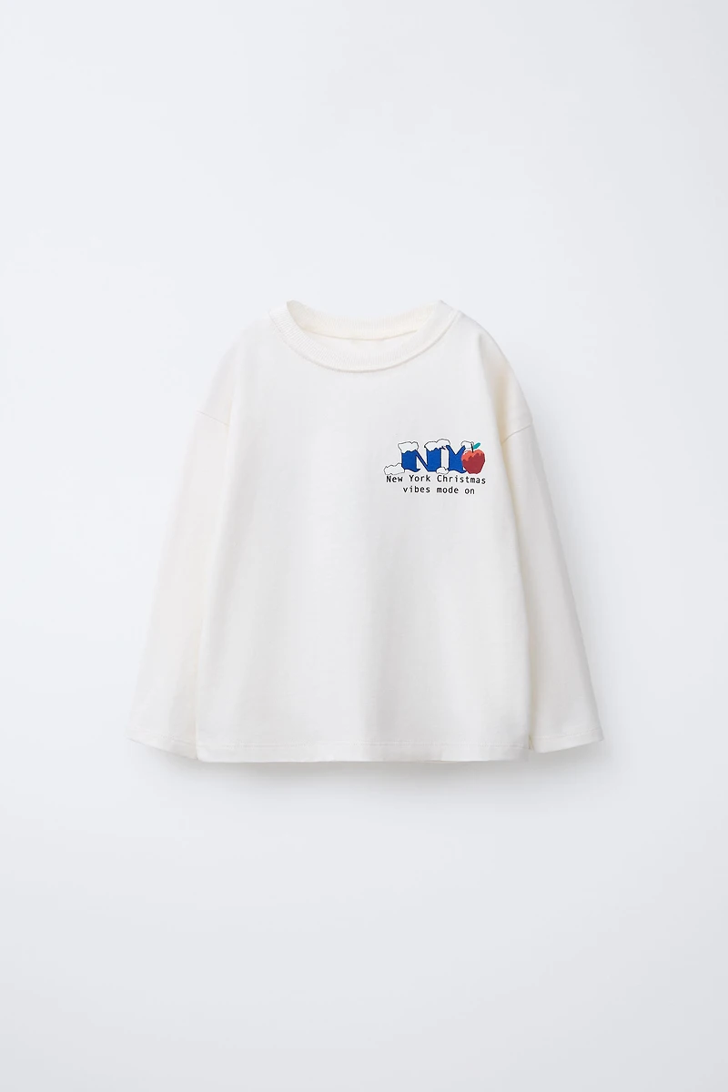 NEW YORK CITY TEXT PRINT T-SHIRT