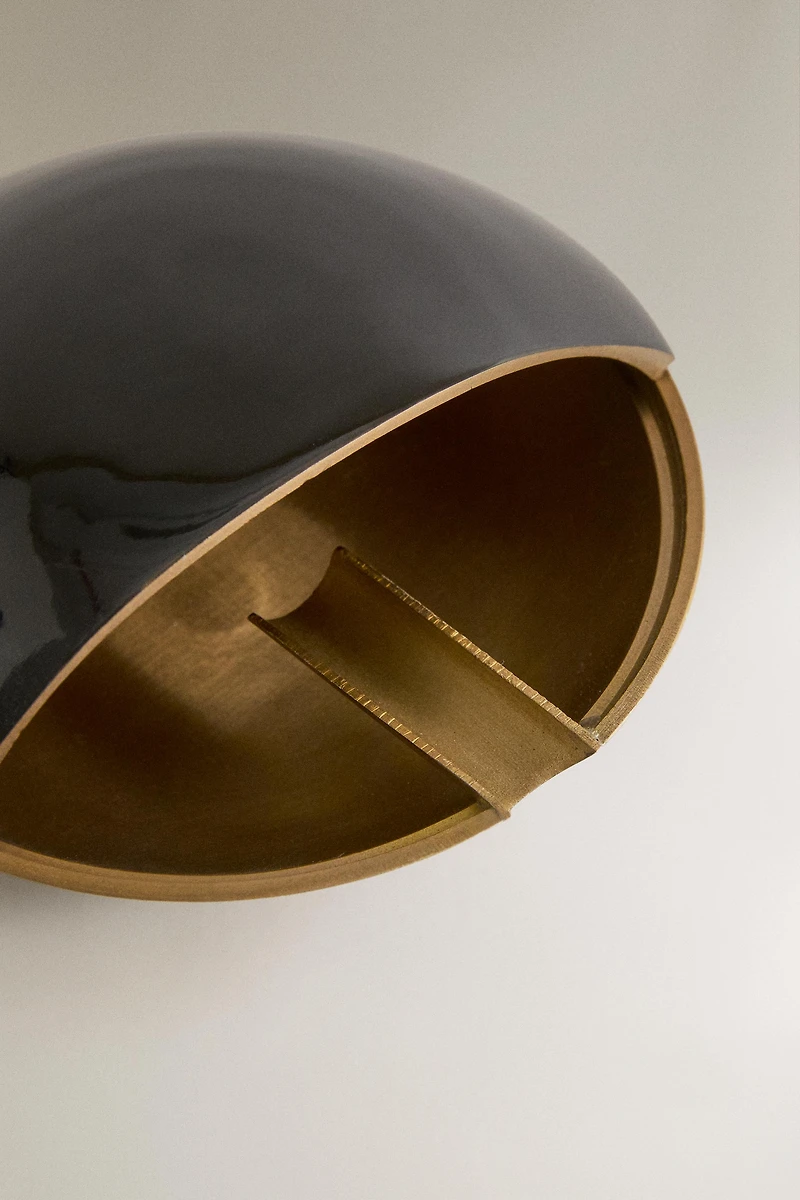 LACQUERED BRASS ASHTRAY