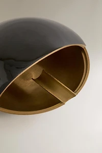 LACQUERED BRASS ASHTRAY