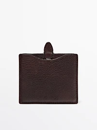 Nappa leather case with mirror