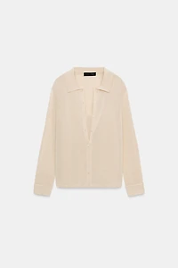 KNIT POLO JACKET WITH INTERIOR TOP