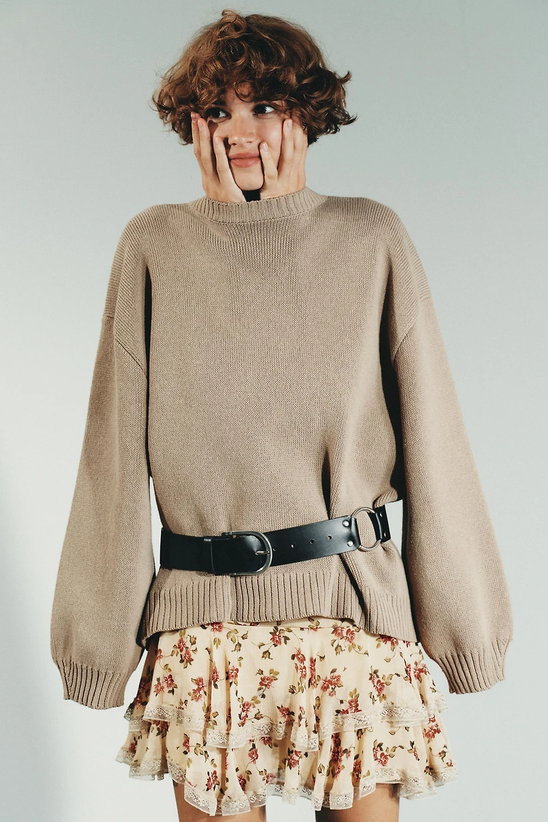 FLORAL RUFFLE MINI SKIRT