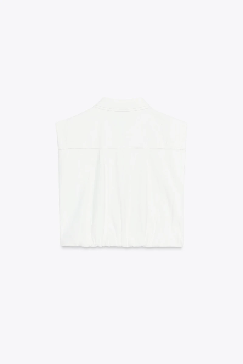TOPSTITCHING ELASTIC HEM VEST