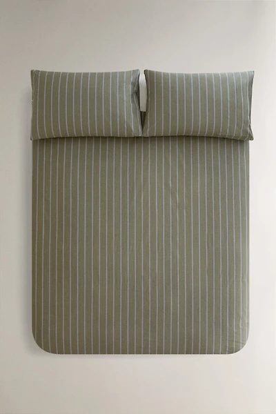 STRIPED COTTON DUVET COVER