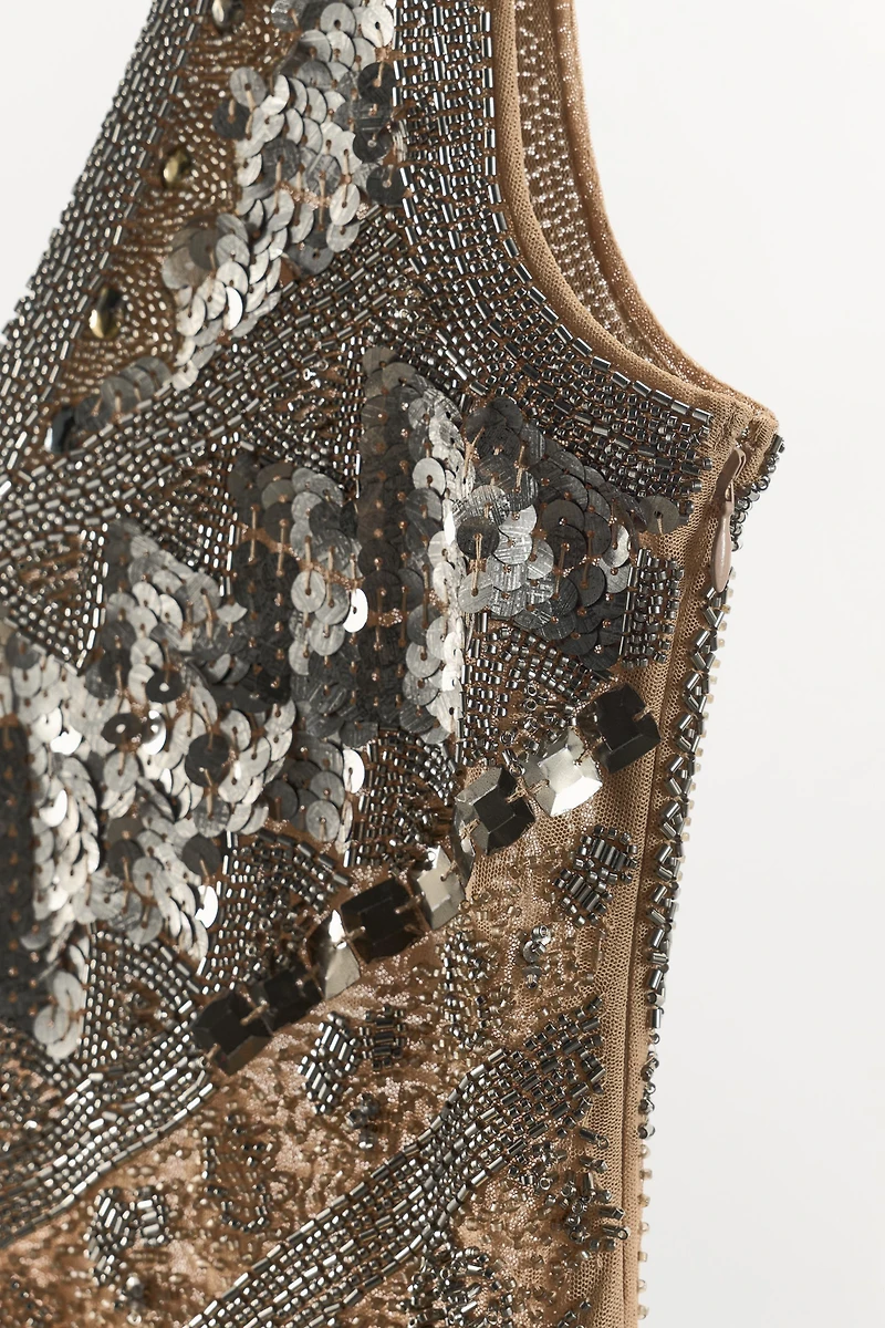 LIMITED EDITION BEADED SEQUIN MINI DRESS