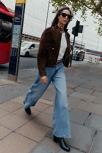Z1975 HIGH-WAISTED WIDE LEG FULL LENGTH JEANS WITH BELT