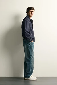 REGULAR FIT ZIP-UP OVERSHIRT
