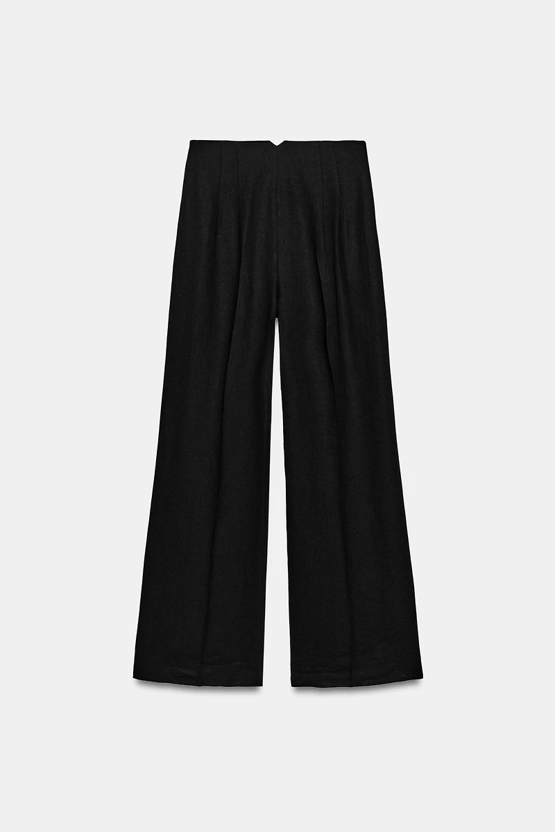 PANTALON TAILLE HAUTE AVEC LIN ZW COLLECTION