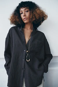 ZW COLLECTION FLOWY STRIPED SHIRT
