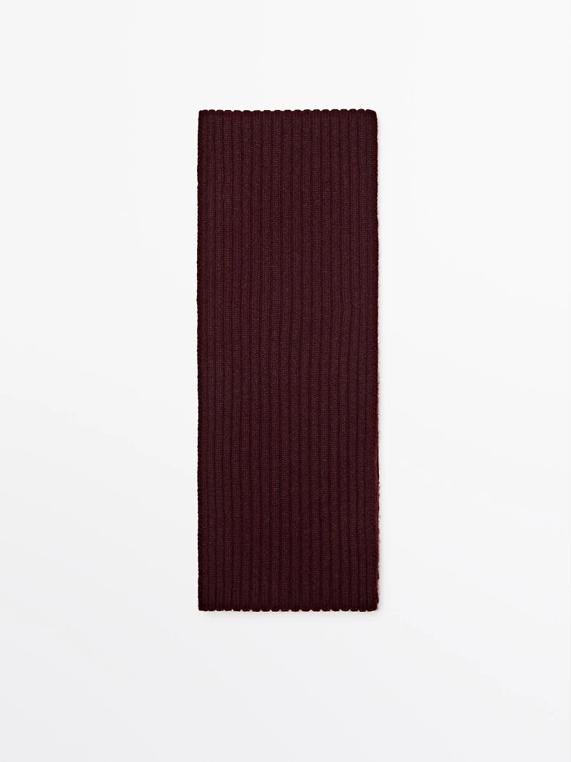 Écharpe fine en tissu côtelé