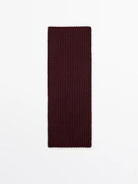 Écharpe fine en tissu côtelé