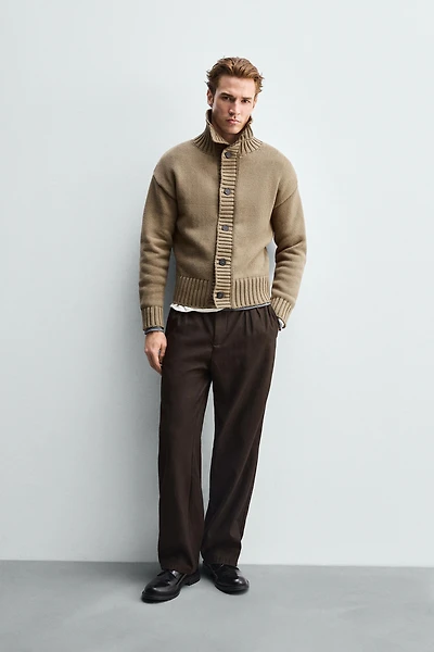 STRUCTURED KNIT CARDIGAN