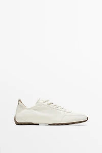 Soft leather trainers