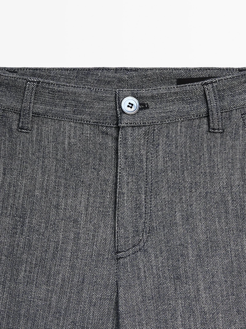 Mid-rise wide-leg trousers